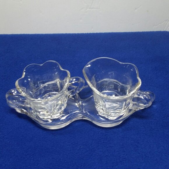 Duncan & Miller Canteberry 3 pc Open Sugar Creamer With Tray Set Individual Size - Picture 10 of 10